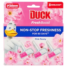 Duck Fresh Boost Pink Peony závěsný čistič WC 3 x 16g (48g)