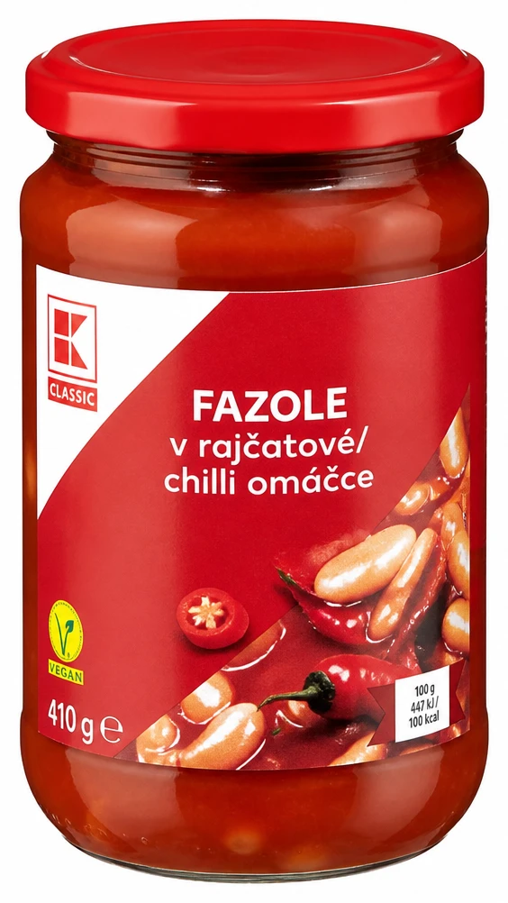 Fazole v rajčatové/chilli omáčce