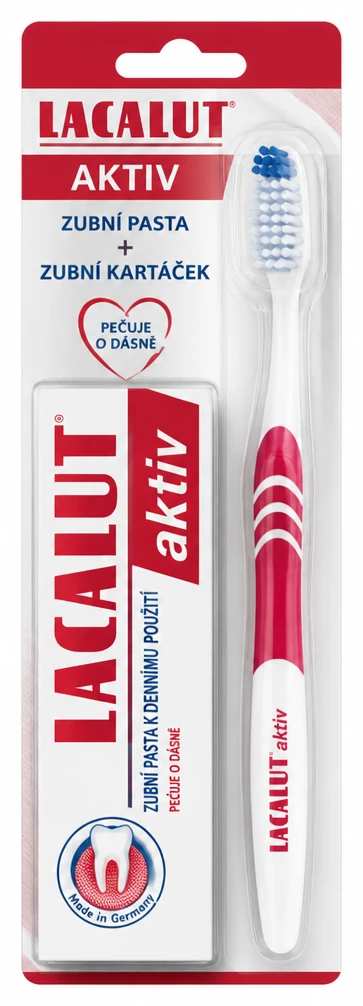 LACALUT AKTIV Zubní pasta + Zubní kartáček