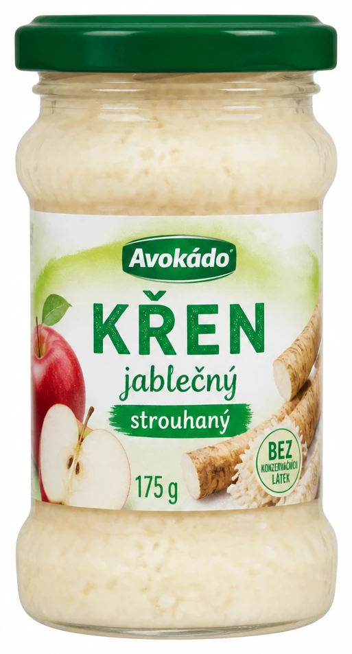 Křen avokádo jablečný, strouhaný
