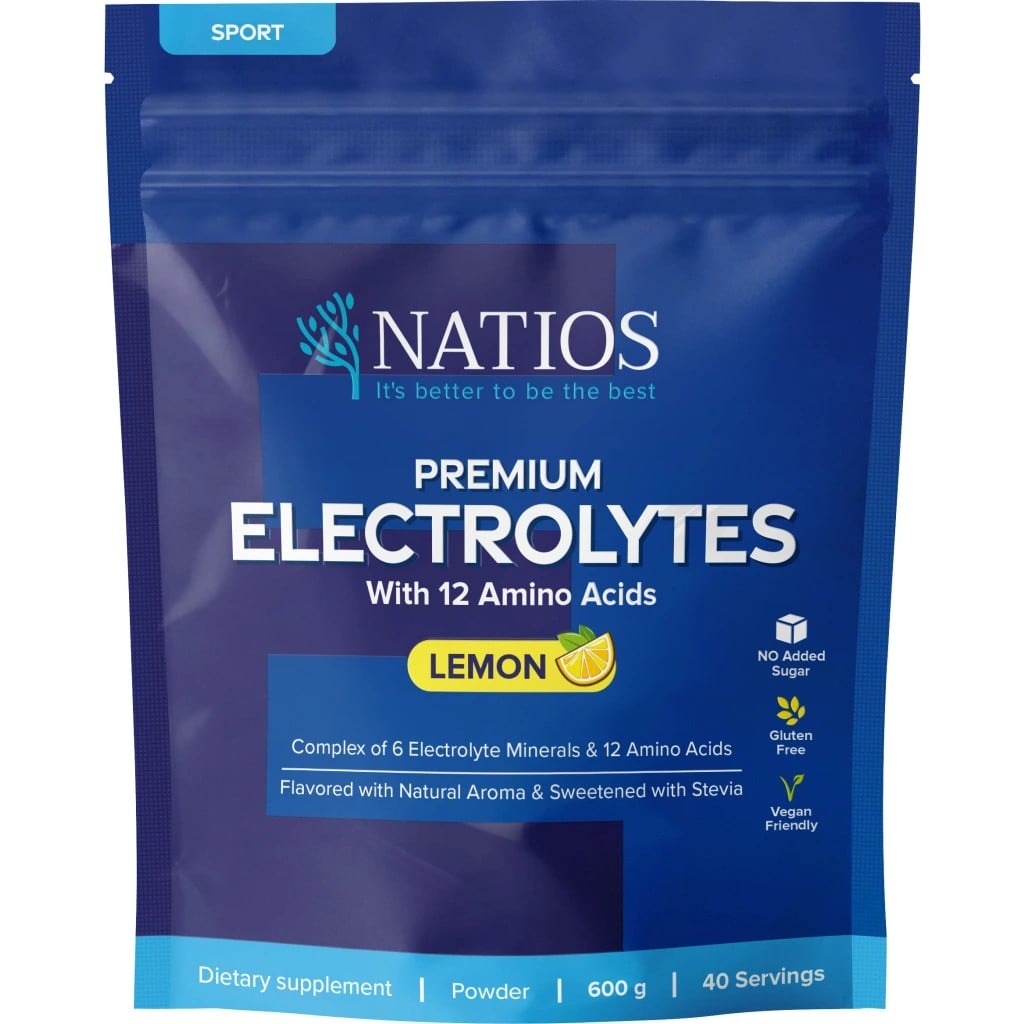 NATIOS Premium Electrolytes Komplex Citrón 600g