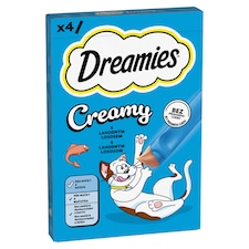 Dreamies Creamy s lahodným lososem 4 x 10g (40g)