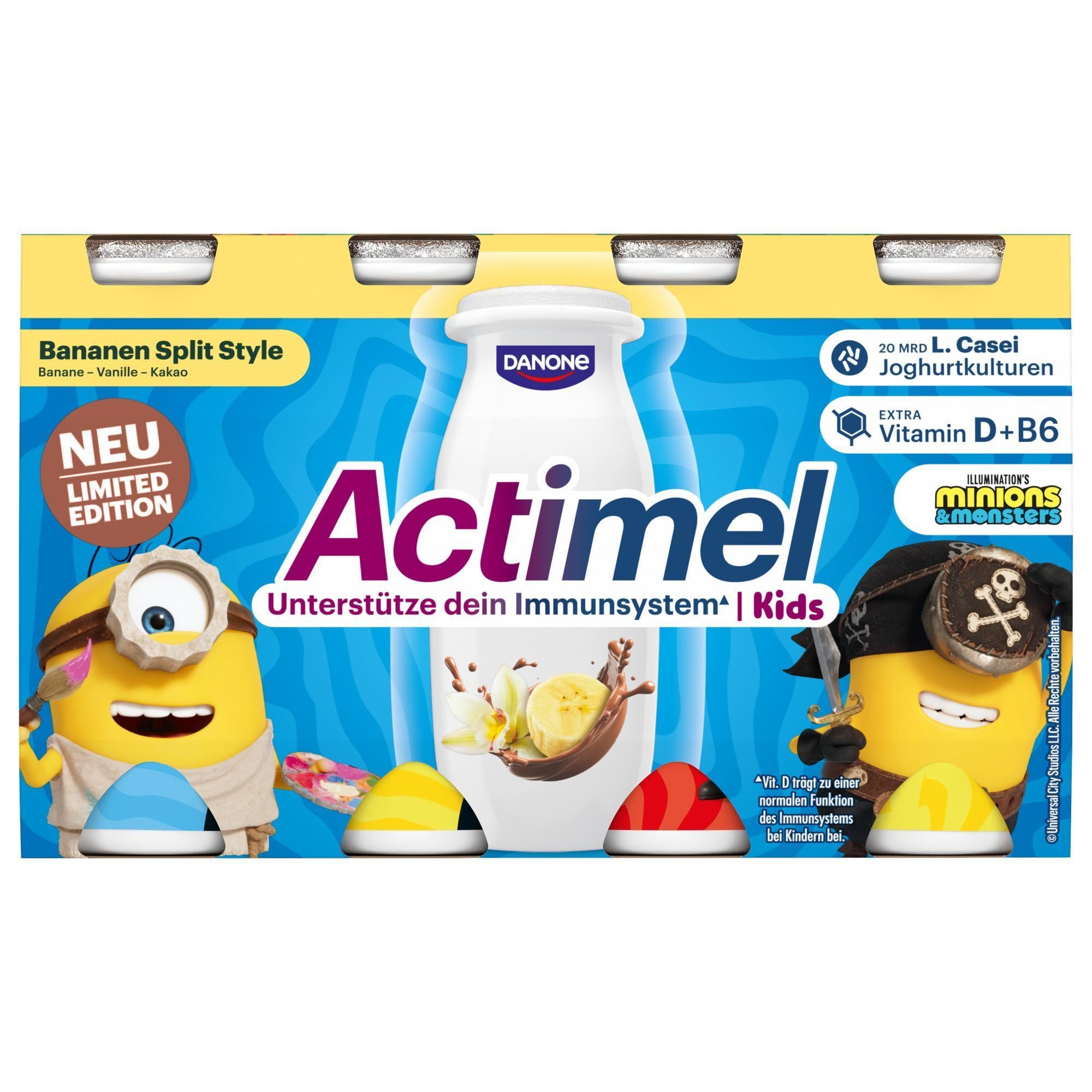 Actimel Kids Probiotický nápoj banana split 8×100 g