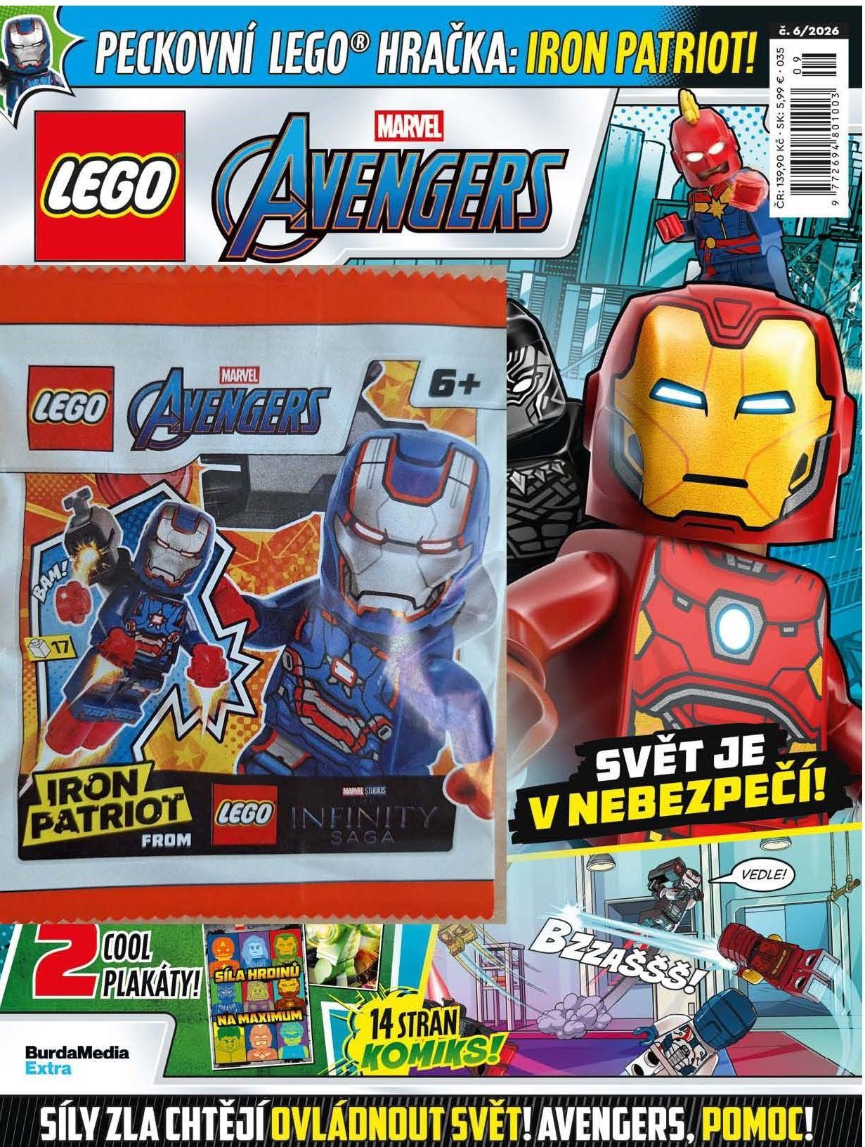 LEGO MARVEL č. 6/26 + hračka IRON PATRIOT