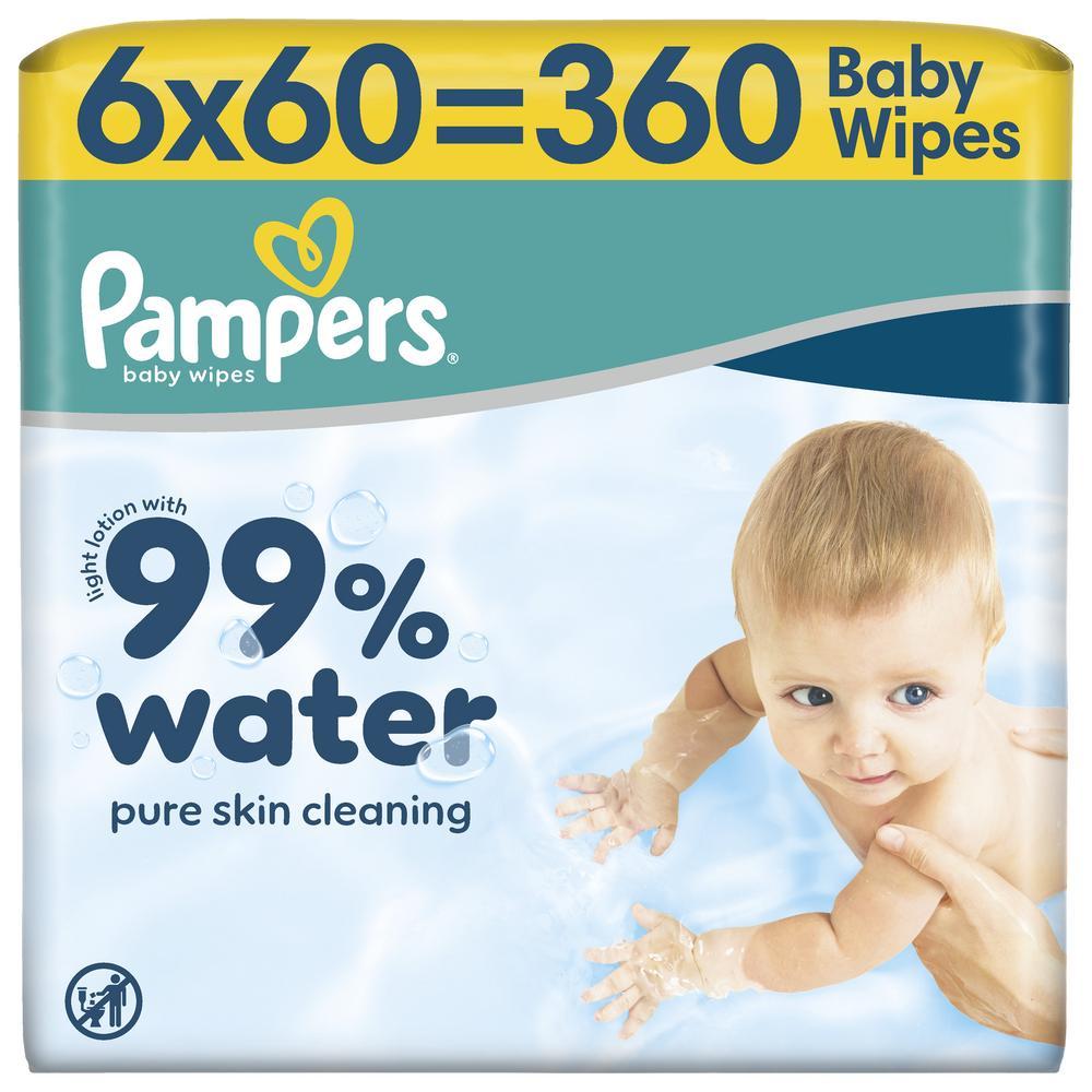 Pampers 99 % vody dětské čisticí ubrousky