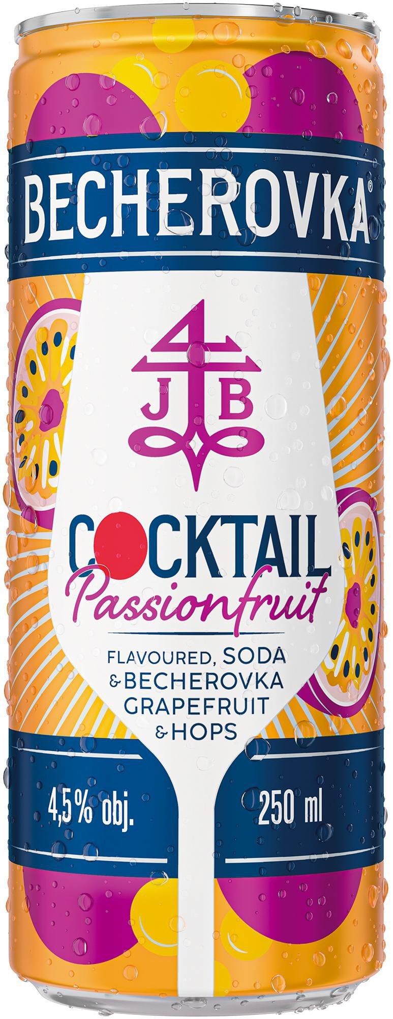 Becherovka RTD Cocktail Passionfruit flavoured 4.5% 250 ml plech