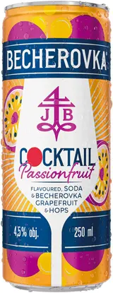 Becherovka RTD Cocktail Passionfruit flavoured 4.5% 250 ml plech