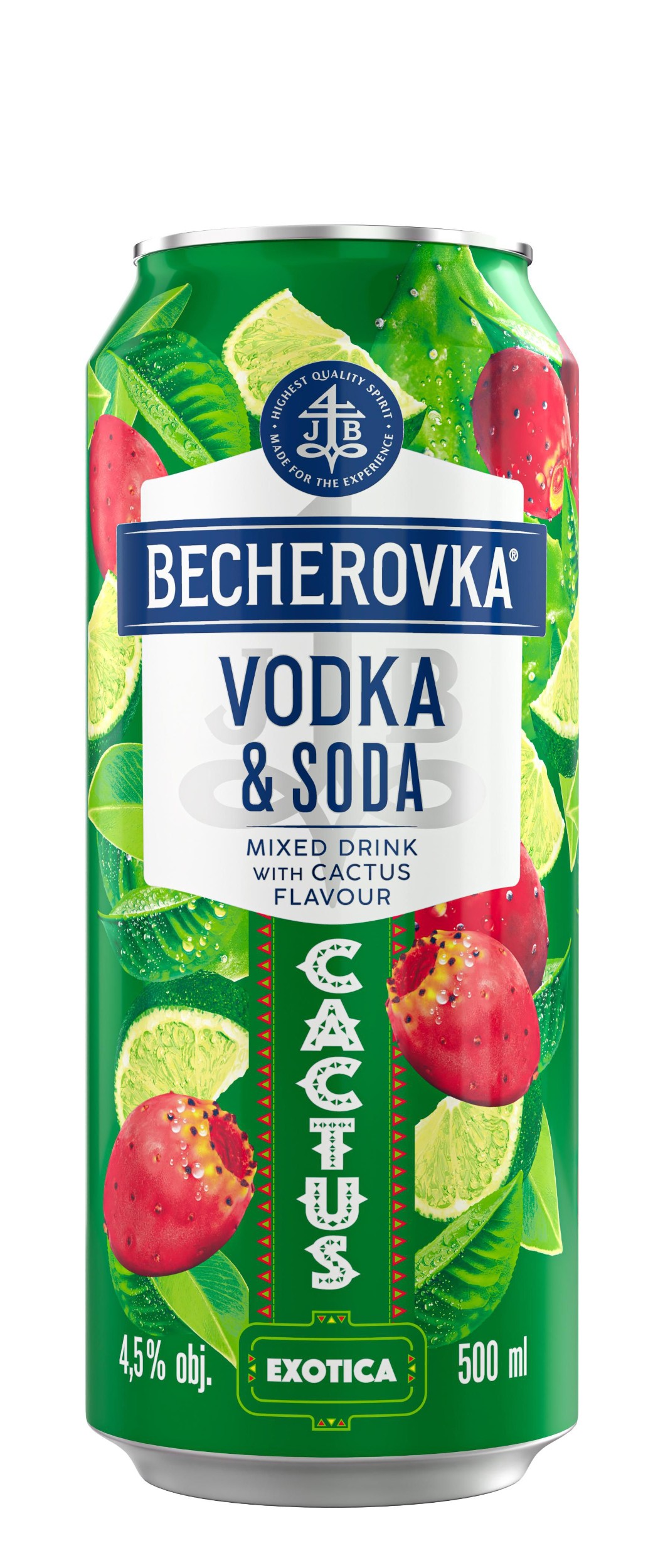 Becherovka RTD Vodka Soda Cactus flavoured 4.5% 500 ml plech