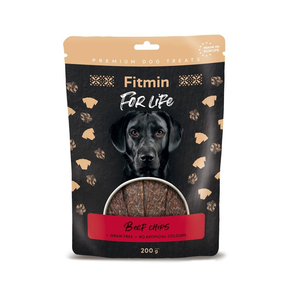 Fitmin For Life Hovězí chipsy pamlsky pro psy 200 g