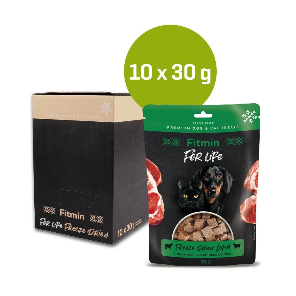 Fitmin For Life 10 ks Mrazem sušený jehněčí pamlsek pro psy a kočky