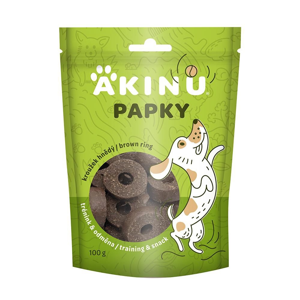 Papky Kroužek hnědý pamlsek pro psy 100 g