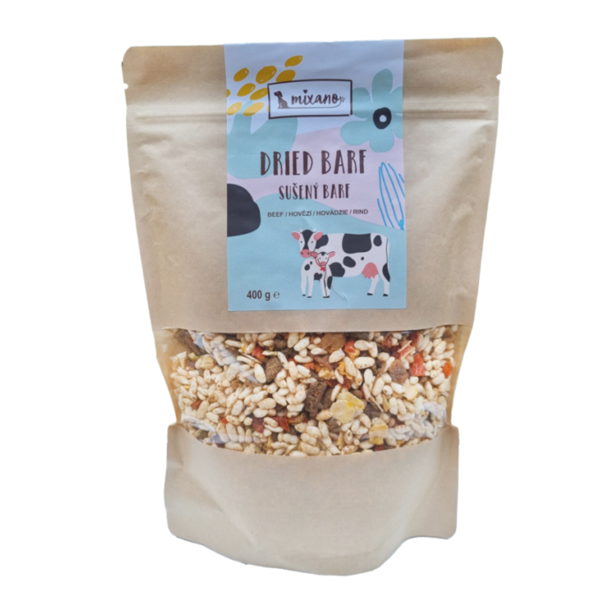Mixáno hovězí barf sušený 400g