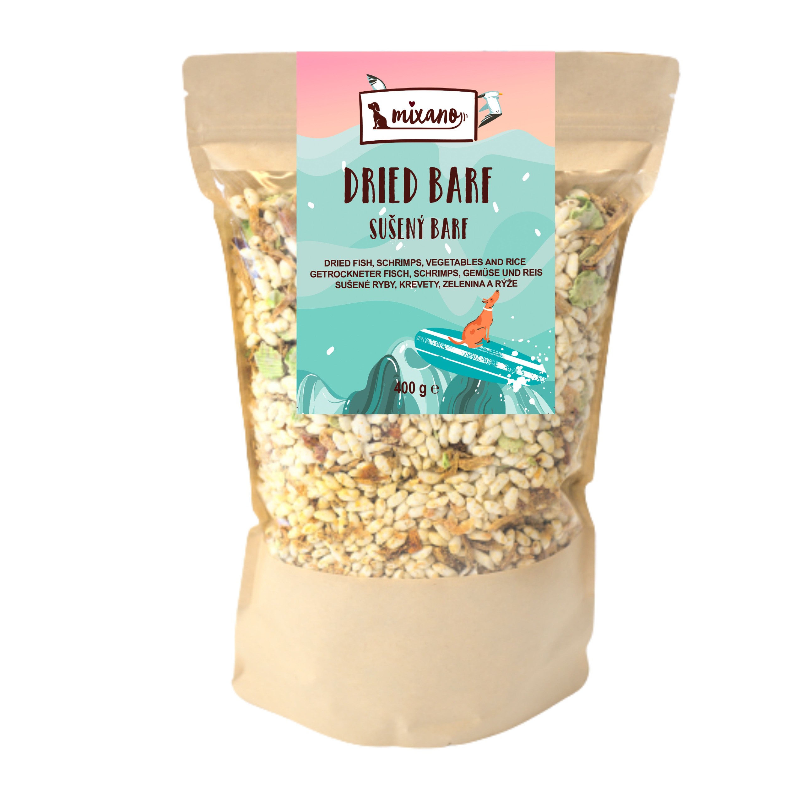Mixáno rybí barf sušený 400g