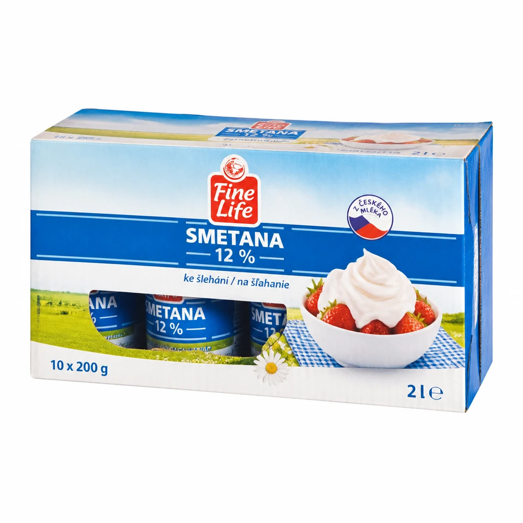 Fine Life Smetana 12 % chlaz. 10 x 200 g