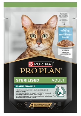 ProPlan Sterilised kapsičky pro kočky, bílá ryba v šťávě
