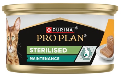 ProPlan Sterilised konzervy pro kočky, kuře, paštika
