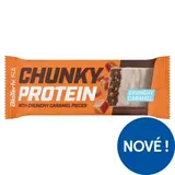BioTechUSA Chunky Protein karamelová proteinová tyčinka s bílou polevou 50g