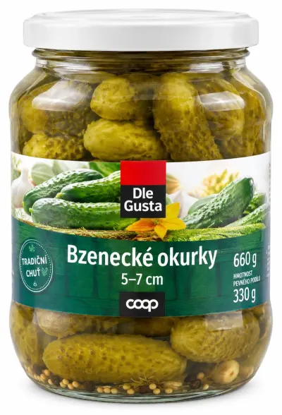 Dle Gusta Bzenecké okurky 5–7 cm