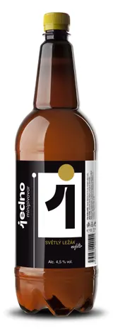 JEDNO světlý ležák nefiltrovaný 1 l PET
