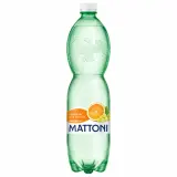 Minerální voda Mattoni jemně perlivá, s příchutí pomeranče, bílých hroznů