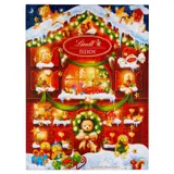 Lindt Teddy Adventní kalendář mléčná čokoláda, bílá a mléčná čokoláda s různými náplněmi 170g