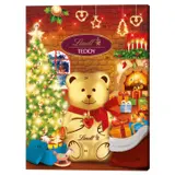 Lindt Teddy Adventní kalendář s mléčnou čokoládou, bílou a mléčnou čokoládou s různými náplněmi 170g