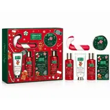 Janette dárková sada (peeling 60 ml + sprch. gel 100 ml + tělové mléko 100 ml + sůl do koupele 100 g + krém na ruce 60 ml + cukrová hůlka) Xmass Bomba