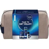 NIVEA Men dárková sada (antiperspirant + gel na holení + balzám po holení + balzám na rty) Hydro bag