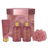 Serene Moments dárková sada (sprch. krém + pěna do koupele + tělové mléko + žínka) Pamper Set