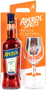Aperol (11%) + sklenice (dárkové balení)