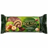 Piškotová roláda kakaová, lískooříšková