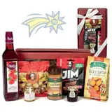 dárková sada (pečený čaj + sirup + Mozartovy koule + sušené maso + Bruschette + med + káva) Red nealkoholická