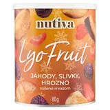 Nutiva Mrazem sušené jahody, švestky a hrozny 80g